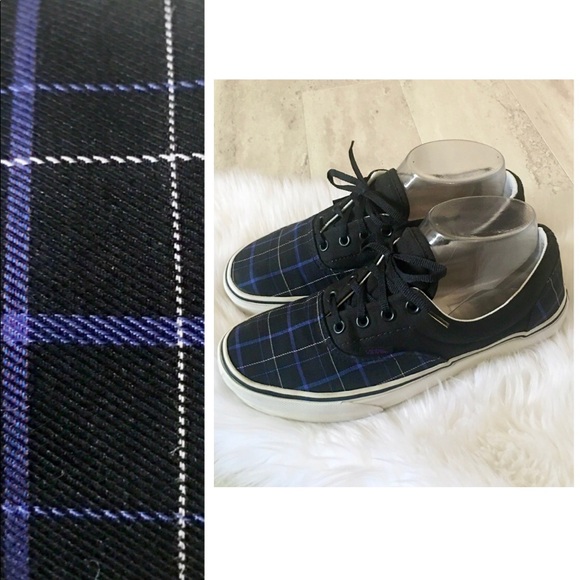 Vans Shoes - Vans Plaid Purple Low Top Sneakers